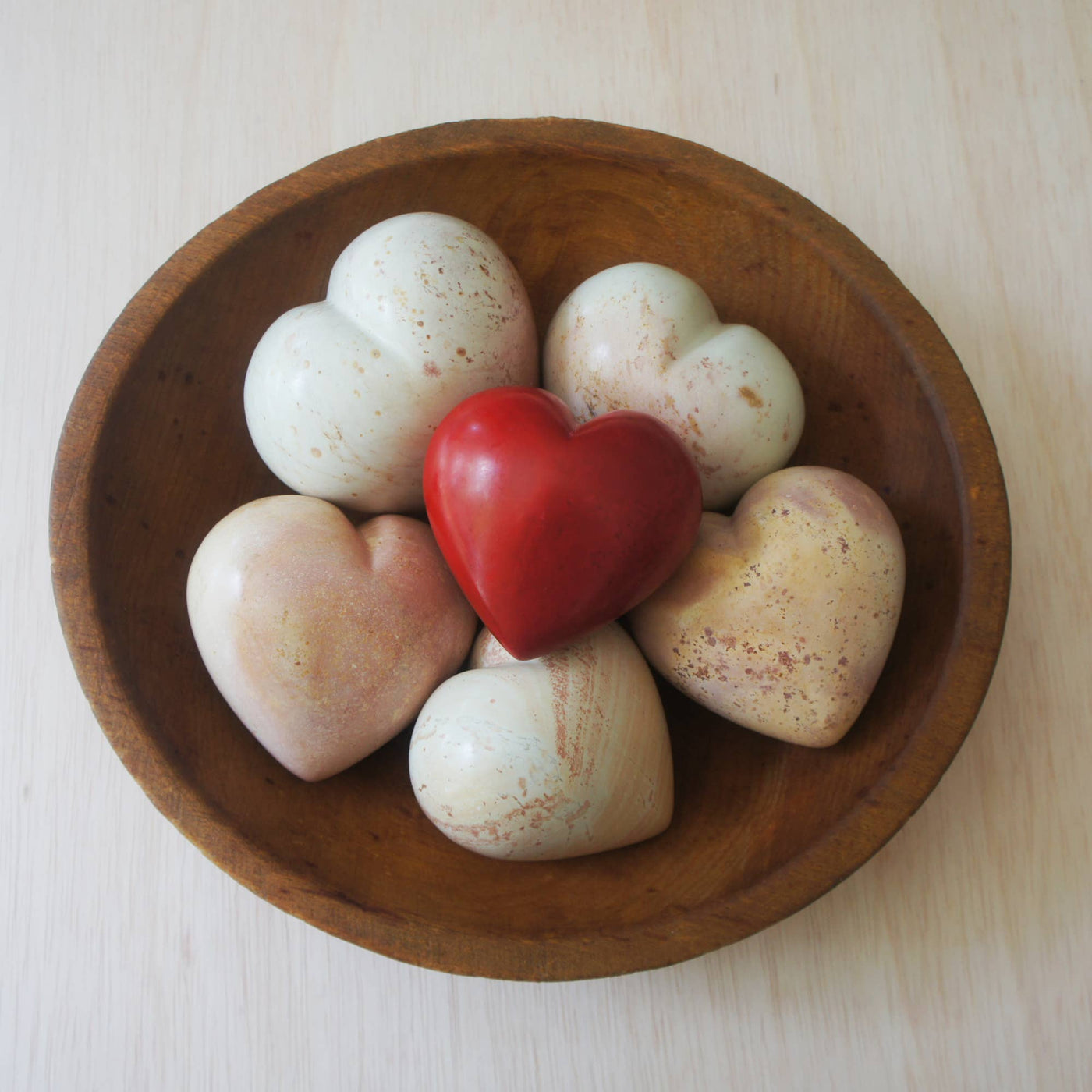 Large Heart Paperweight, Red-Venture Imports LLC