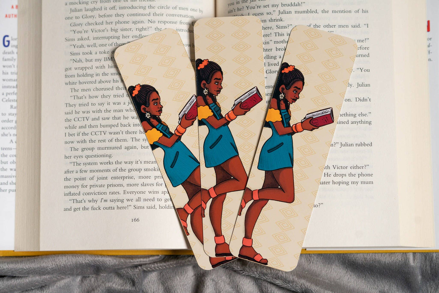 Black Girl Reading Bookmark