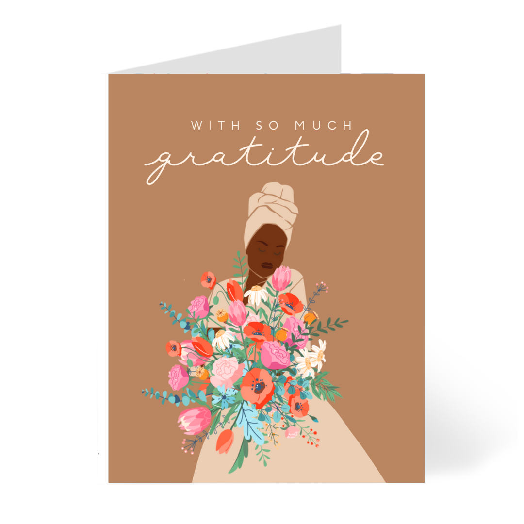 So Much Gratitude | Thank You Card | Black Woman-CheerNotes