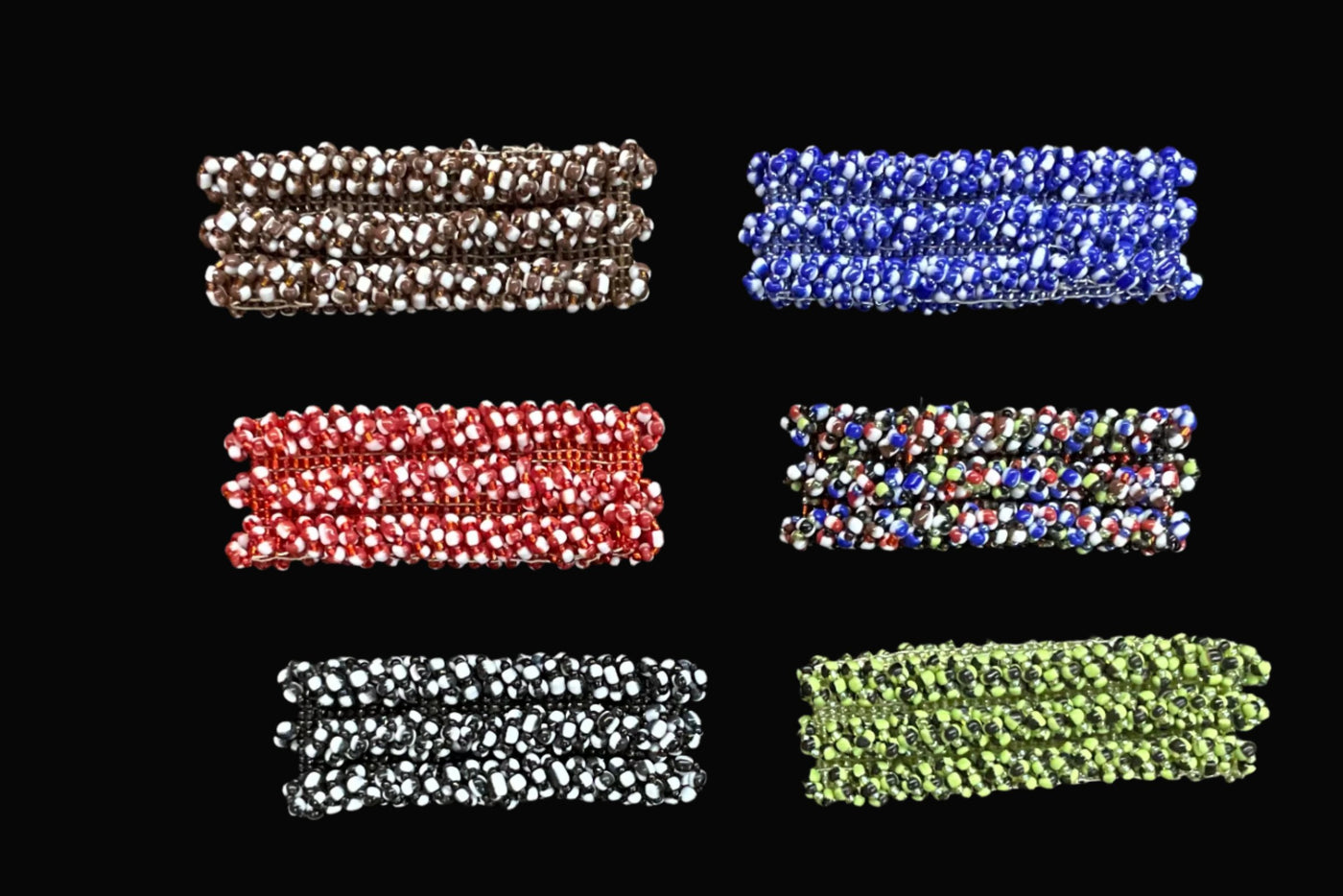 Beaded 3 Row Stretch Bracelets