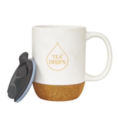 Tea Drops - Tea Drops Ceramic Mug with Lid