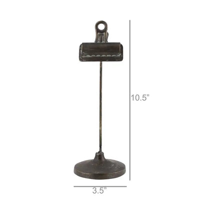 BOOKKEEPERS CLIP ON STAND, METAL, BLACk