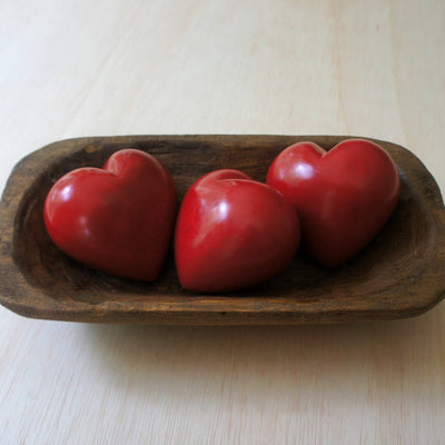 Large Heart Paperweight, Red-Venture Imports LLC