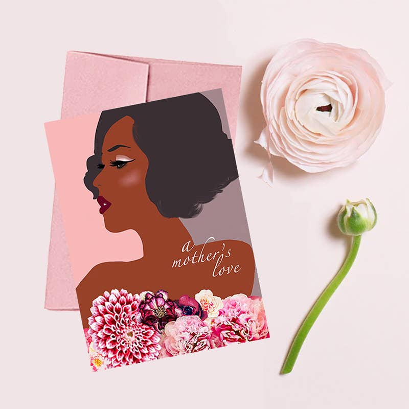 A Mother's Love Greeting Card-Beyoutifully Brown®