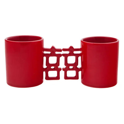 Double Happiness - Set of 2  Ceramic Mugs