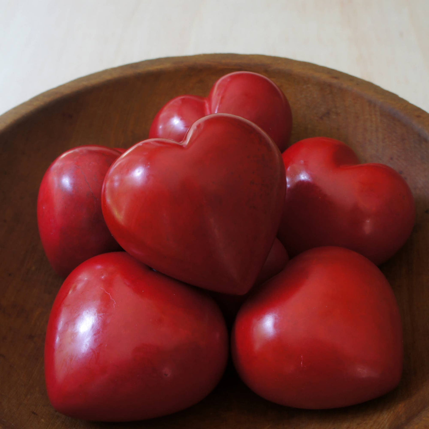 Large Heart Paperweight, Red-Venture Imports LLC