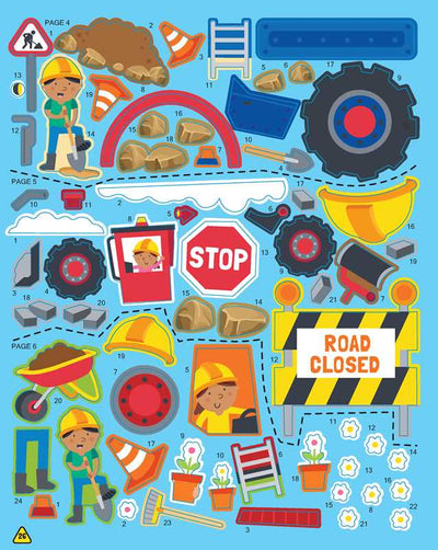 Simon & Schuster - Trucks & Diggers: Sticker Art & Coloring by