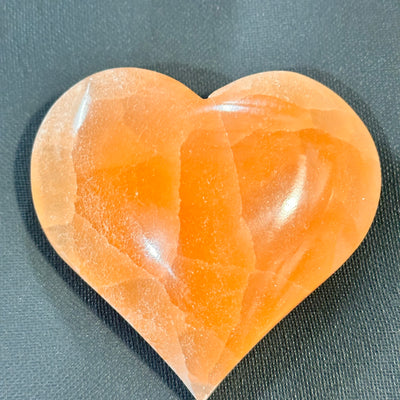 Peach Selenite Hearts