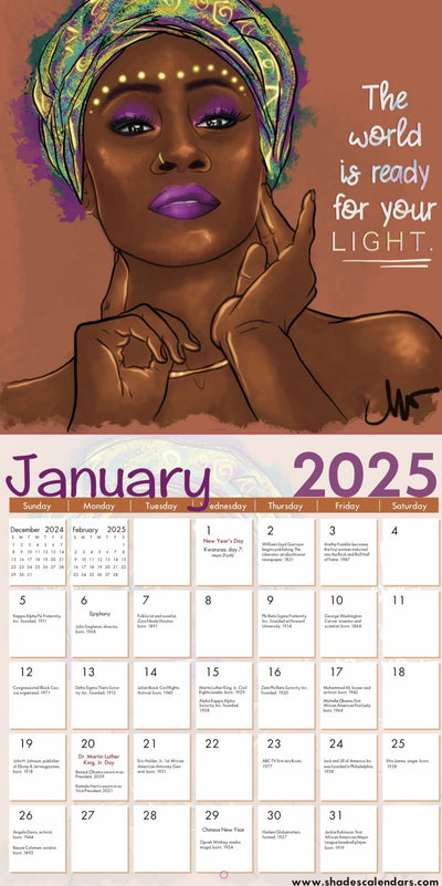 You Are Enough 2025 African American Wall Calendar