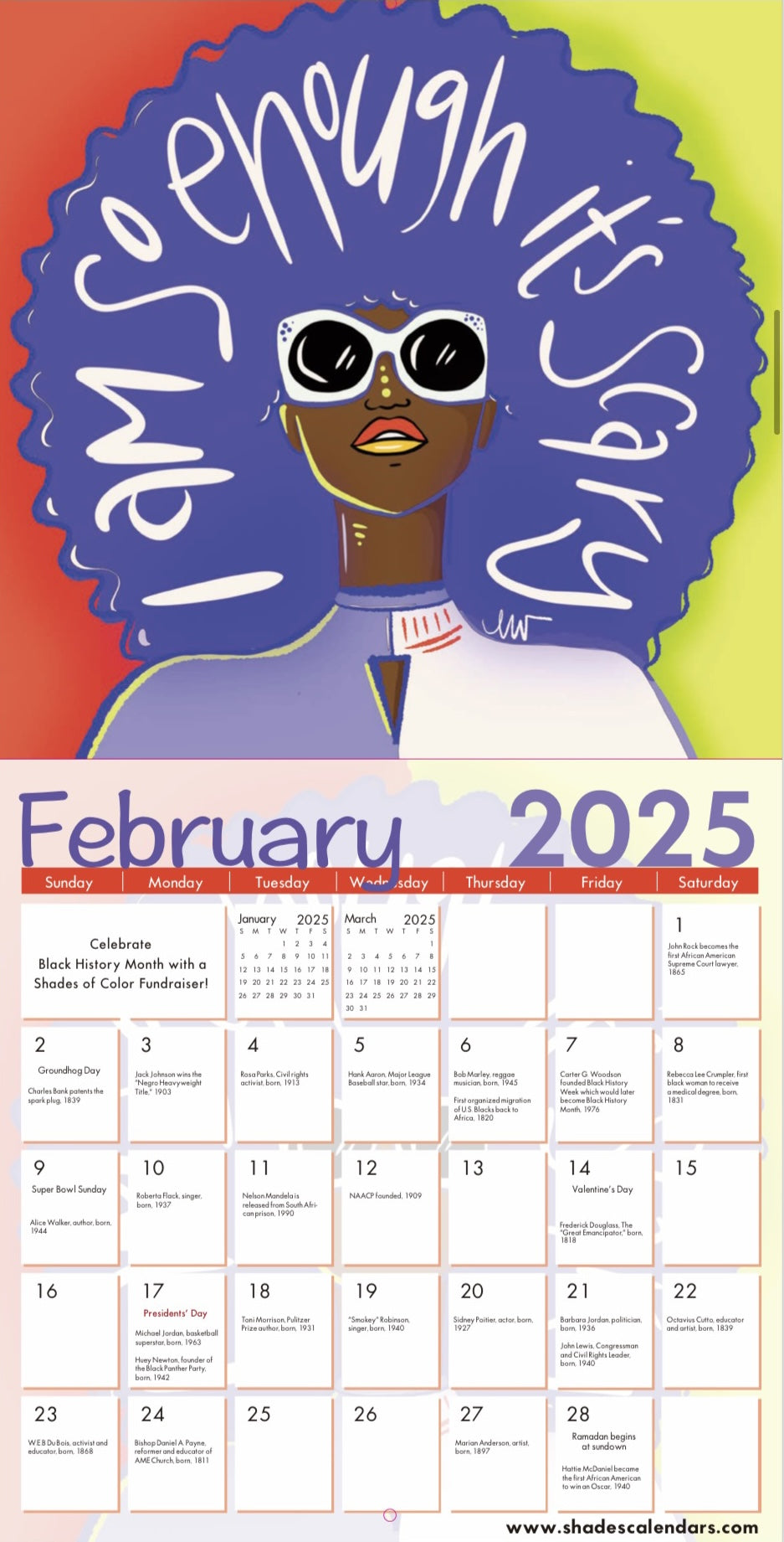 You Are Enough 2025 African American Wall Calendar