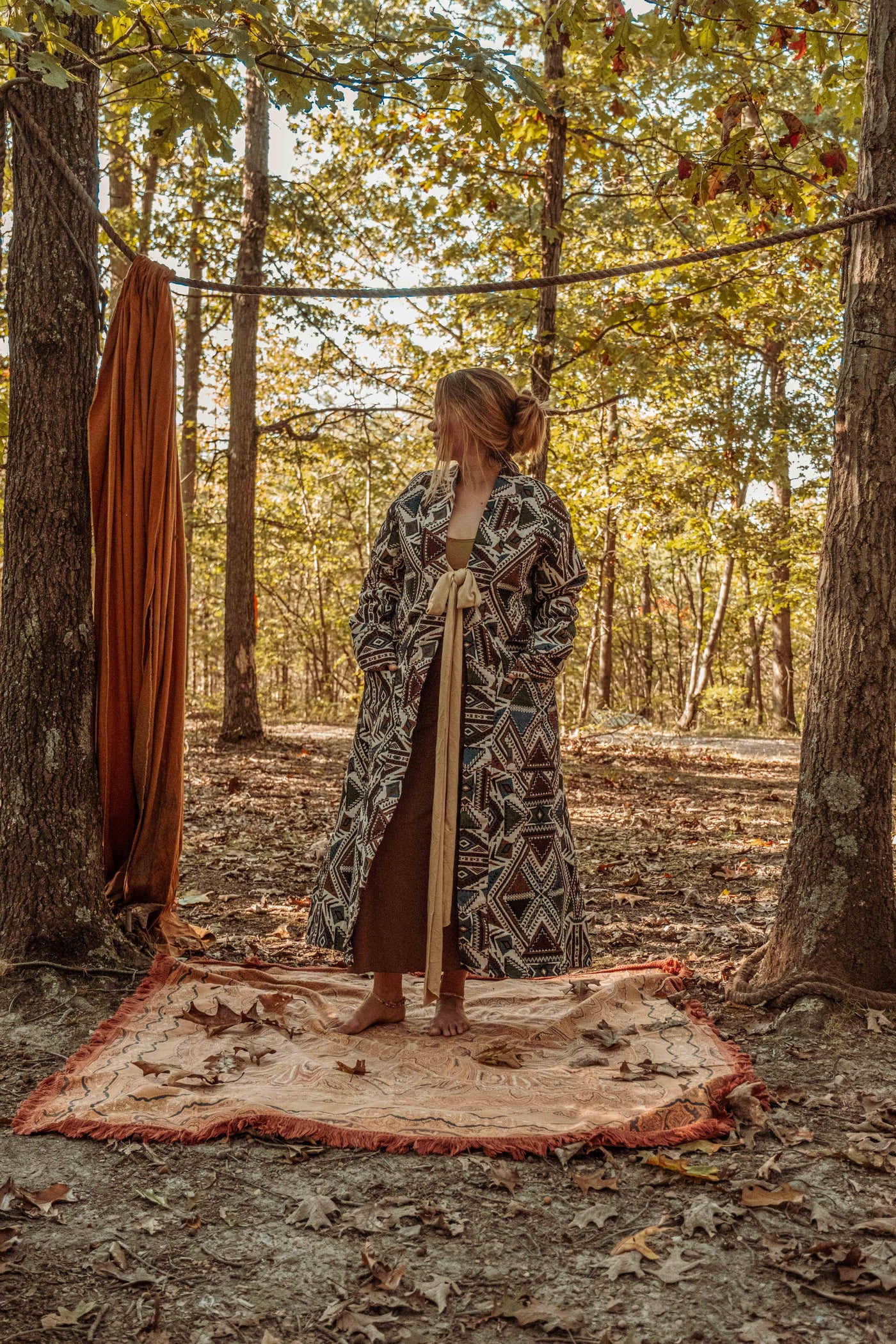 Unisex Long Hippie Boho Jacket Handmade Festival Trench Coat - Gardenbelle Shop