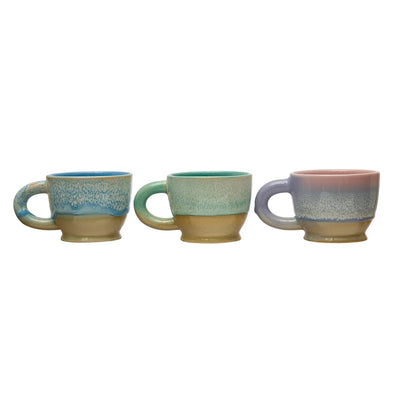 10 oz. Stoneware Mug, Reactive Glaze, 3 Colors (Each One Will Vary)