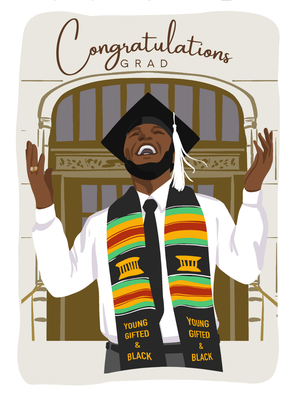 CheerNotes - Happy Grad Card | Black Graduate | Congrats