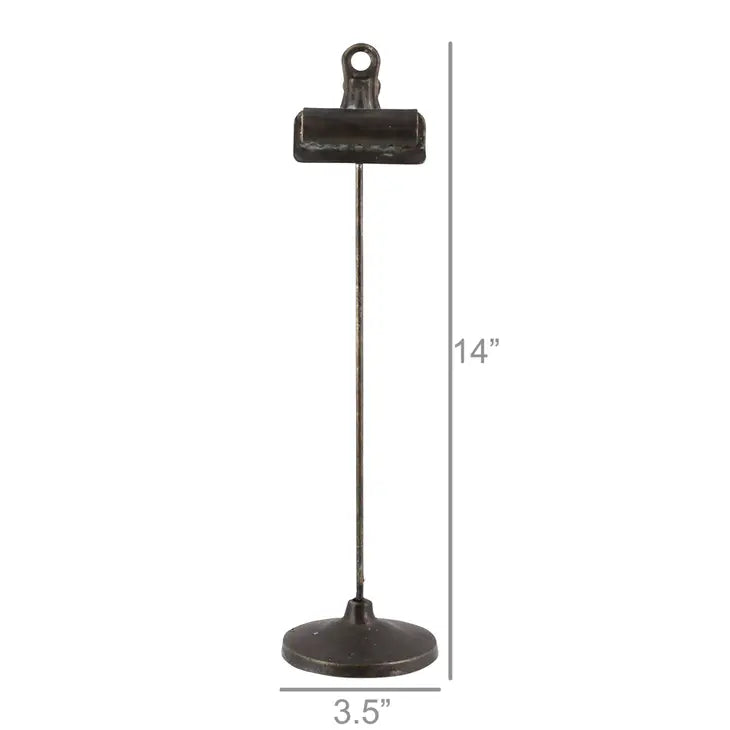 BOOKKEEPERS CLIP ON STAND, METAL, BLACk