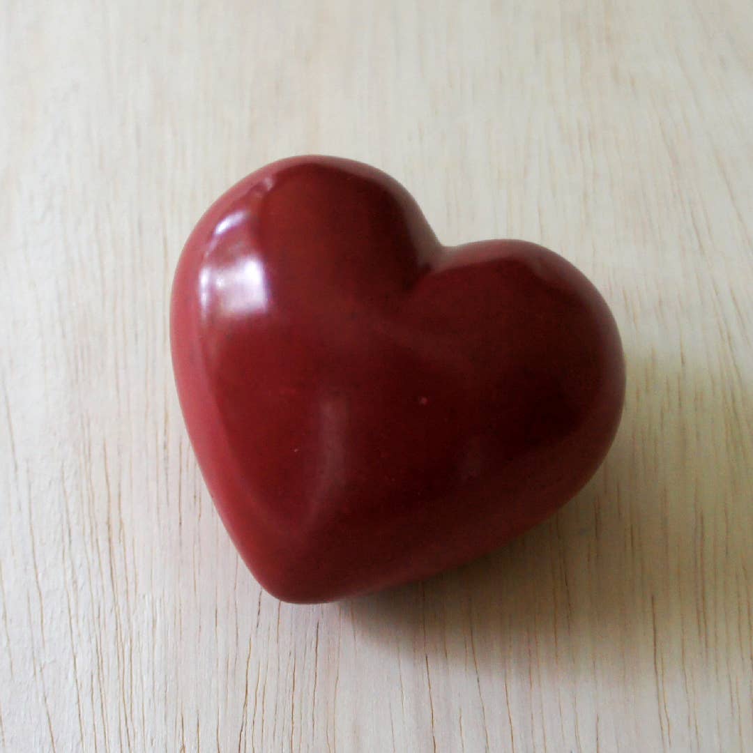 Large Heart Paperweight, Red-Venture Imports LLC