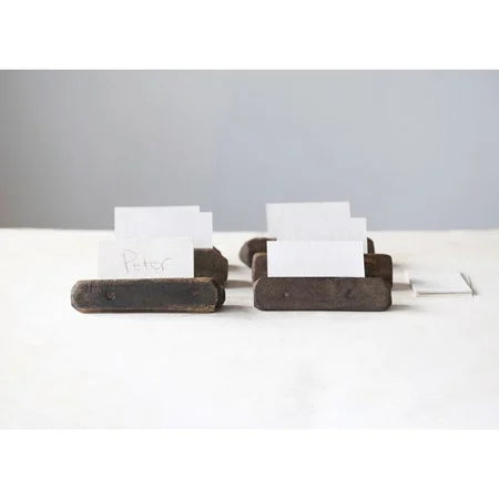 Reclaimed Wood Place Card Holder w/paper