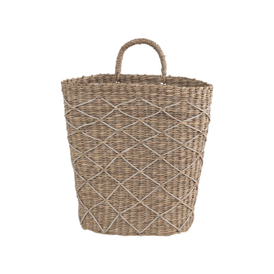 Hand Woven Seagrass Wall Basket with Handle - Creative Co-Op