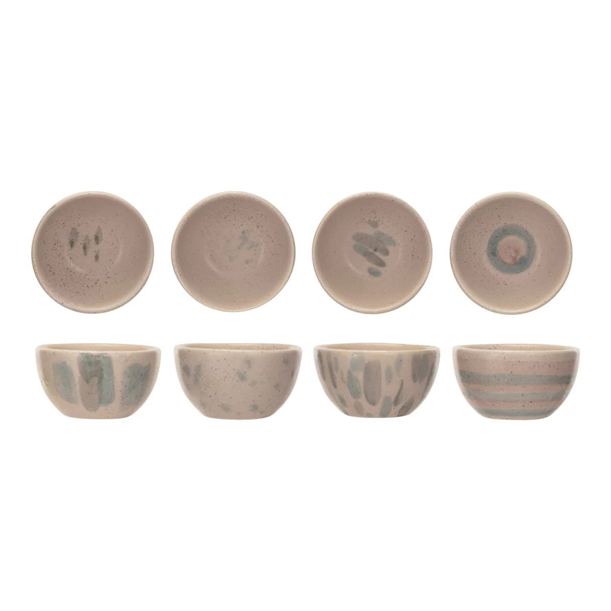 Hand-Painted Terra-cotta Bowl, 4 Styles (Each One Will Vary)