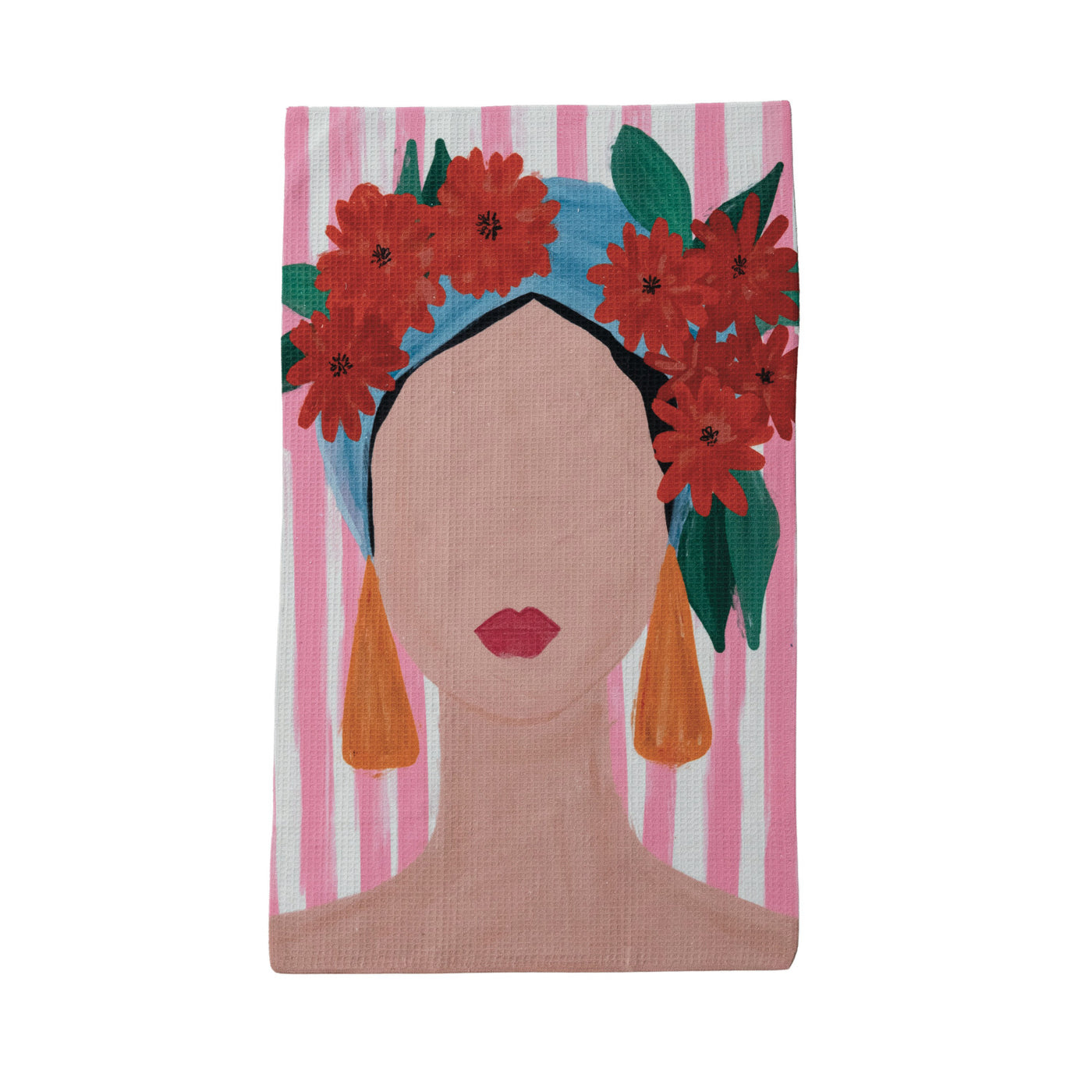 Printed Recycled Microfiber Tea Towel w/ Portrait of a Woman