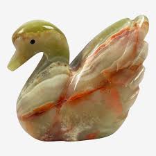 Hand Carved Onyx Swan