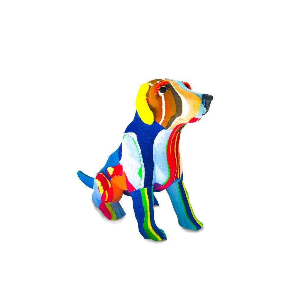 Sitting Lab Dog Flip Flop Sculpture- Ocean Sole