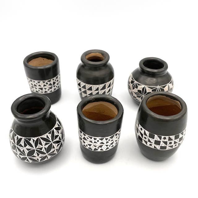 Mini Ceramic Vessels (Black & White) WOCF