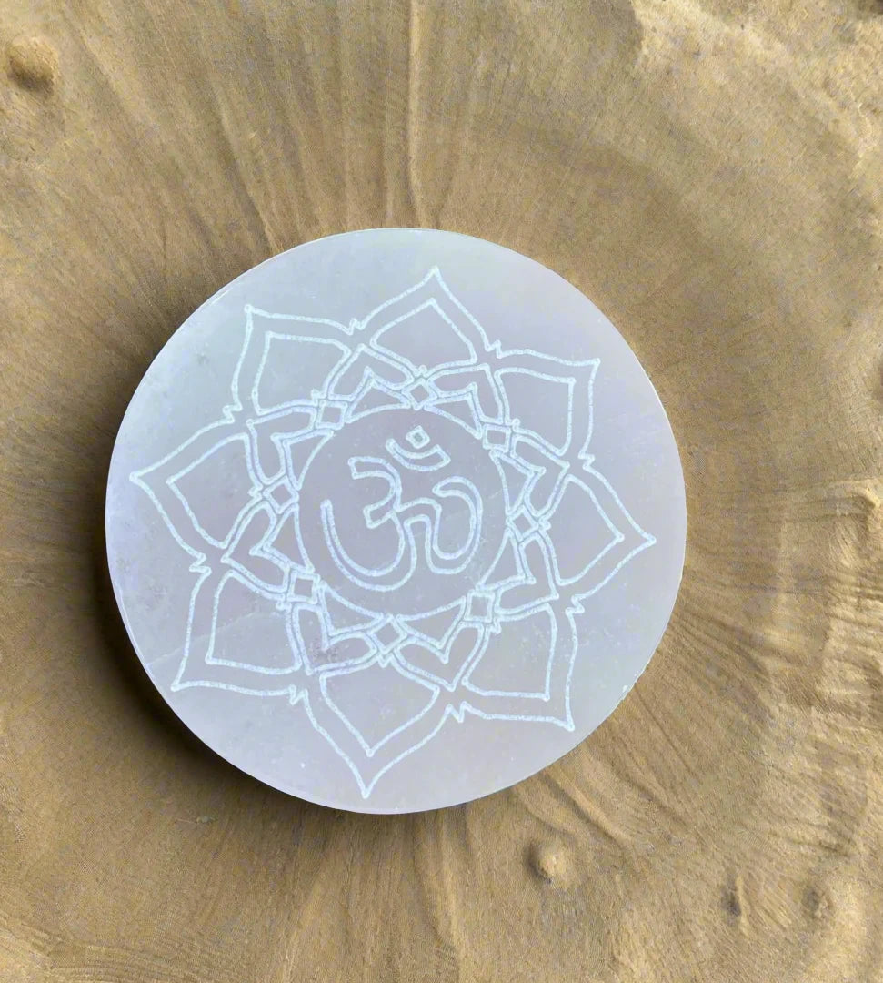 Selenite Charging Om Plate