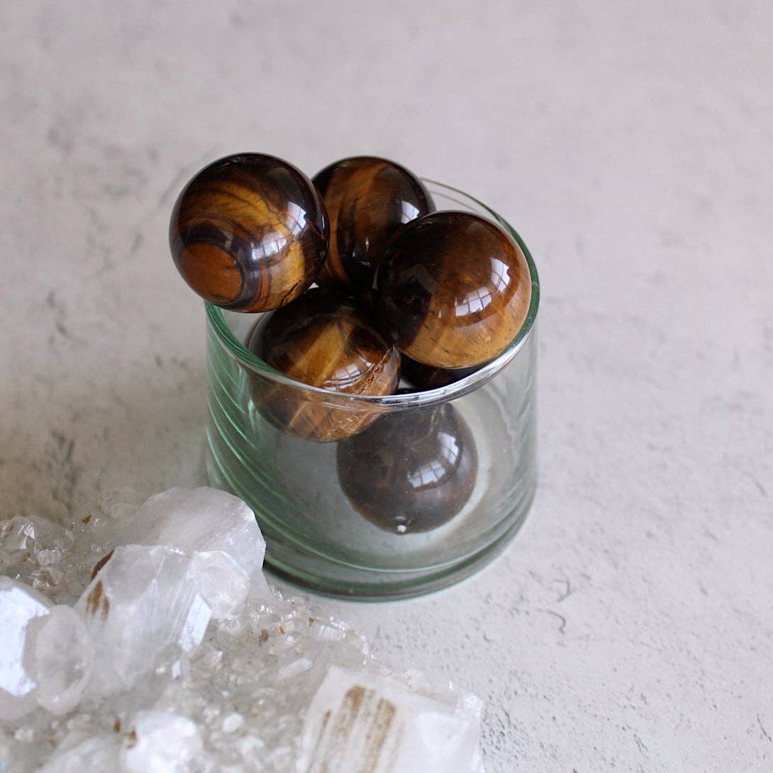 Tiger's Eye Mini Sphere (Crystals & Stones) - Pebble House