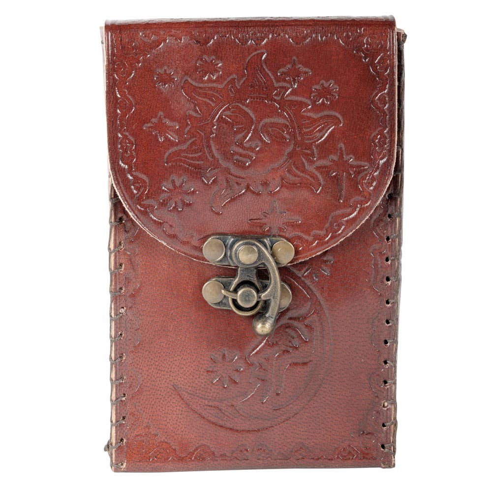 Sun Moon Tarot Card Leather Holder - Benjamin International