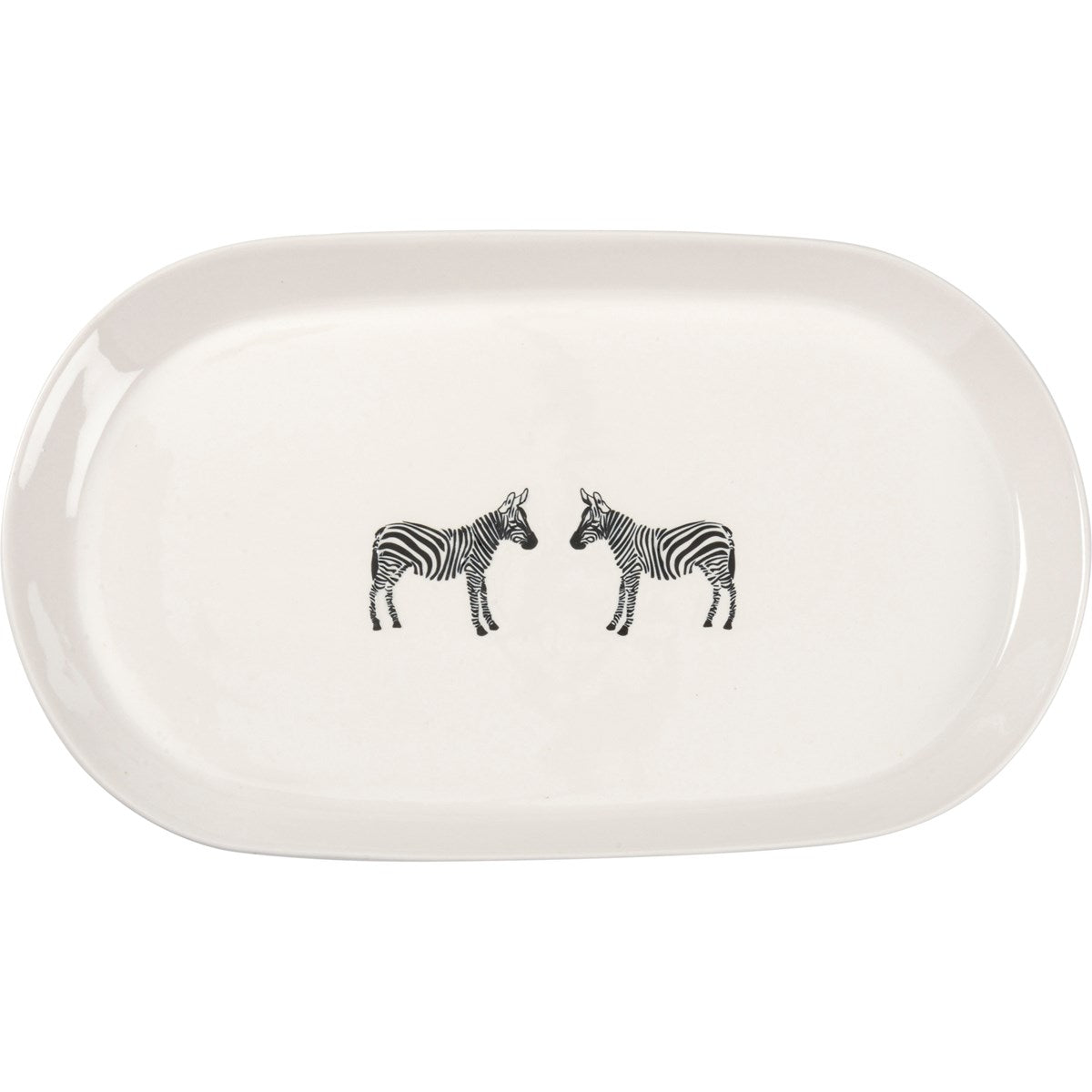 Zebra Platter Oval