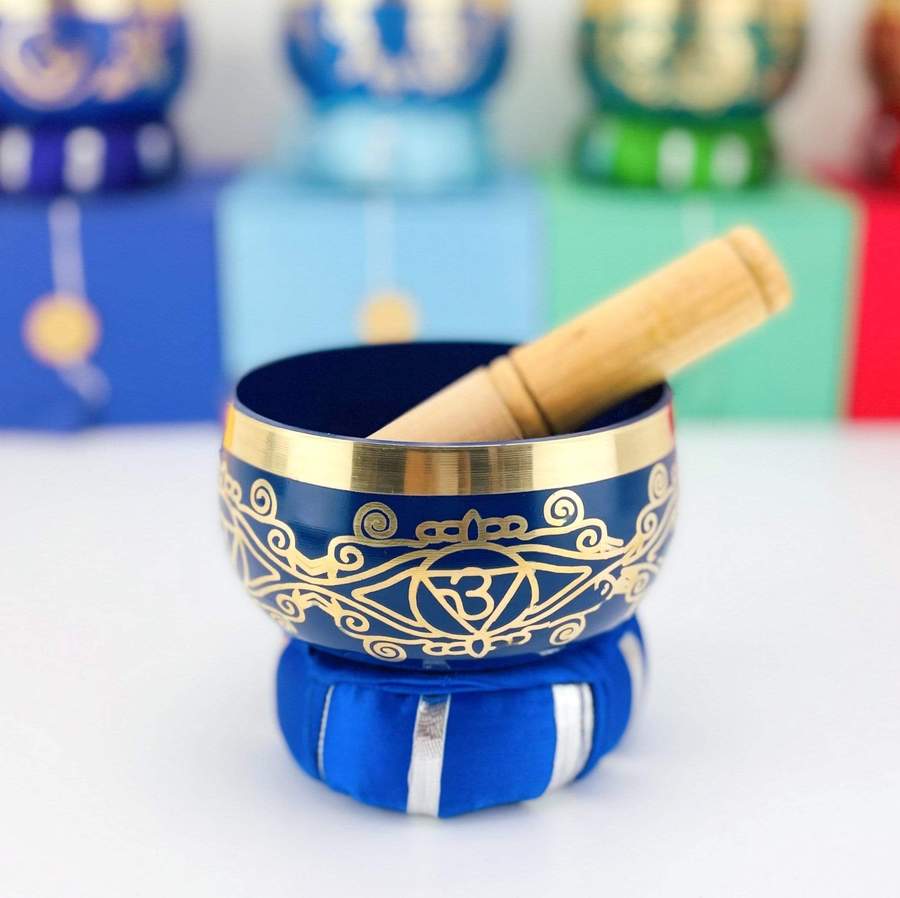 Brass Tibetan Singing Bowls - Chakra Bowls