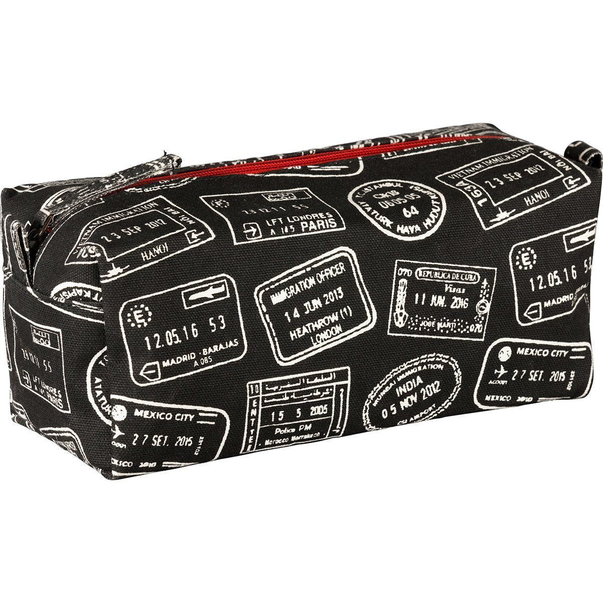 Wanderlust Black Canvas Dopp Kit