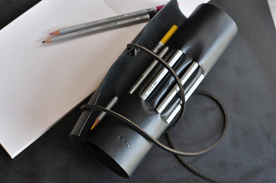 Kiko Leather - Black Pencil Wrap