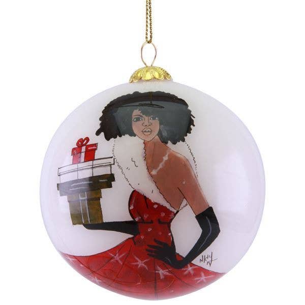 African American Expressions - Fabulous Christmas Hand Painted Christmas Ornament