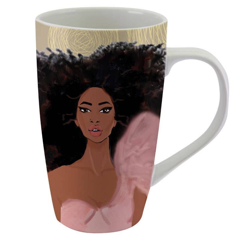 African American Expressions - Strong Girl Latte Mug