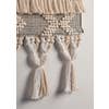 LR Home - Geometric Neutral Fringed Tasseled Wall Hanging