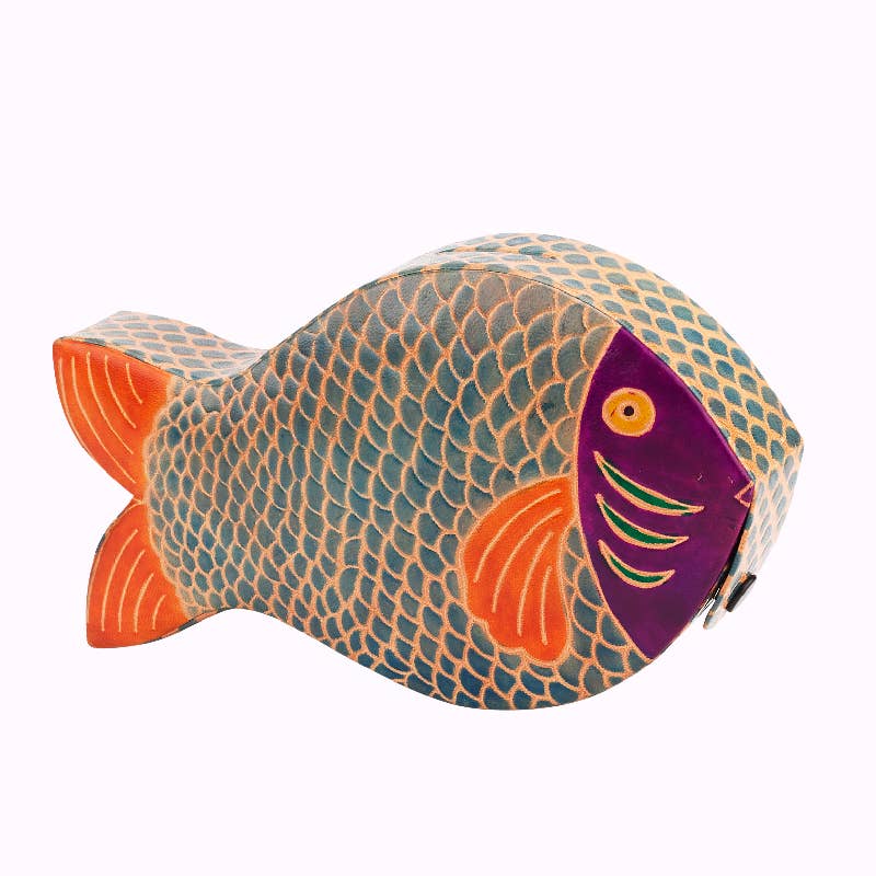 Benjamin International - Large Fish Leather Bank