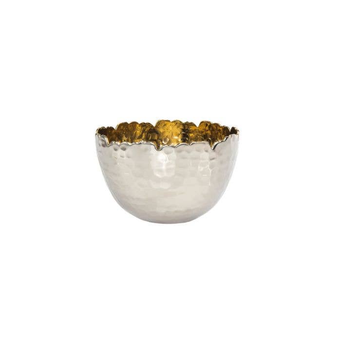 Godinger - 4 Nickel/Gold Snack Bowl