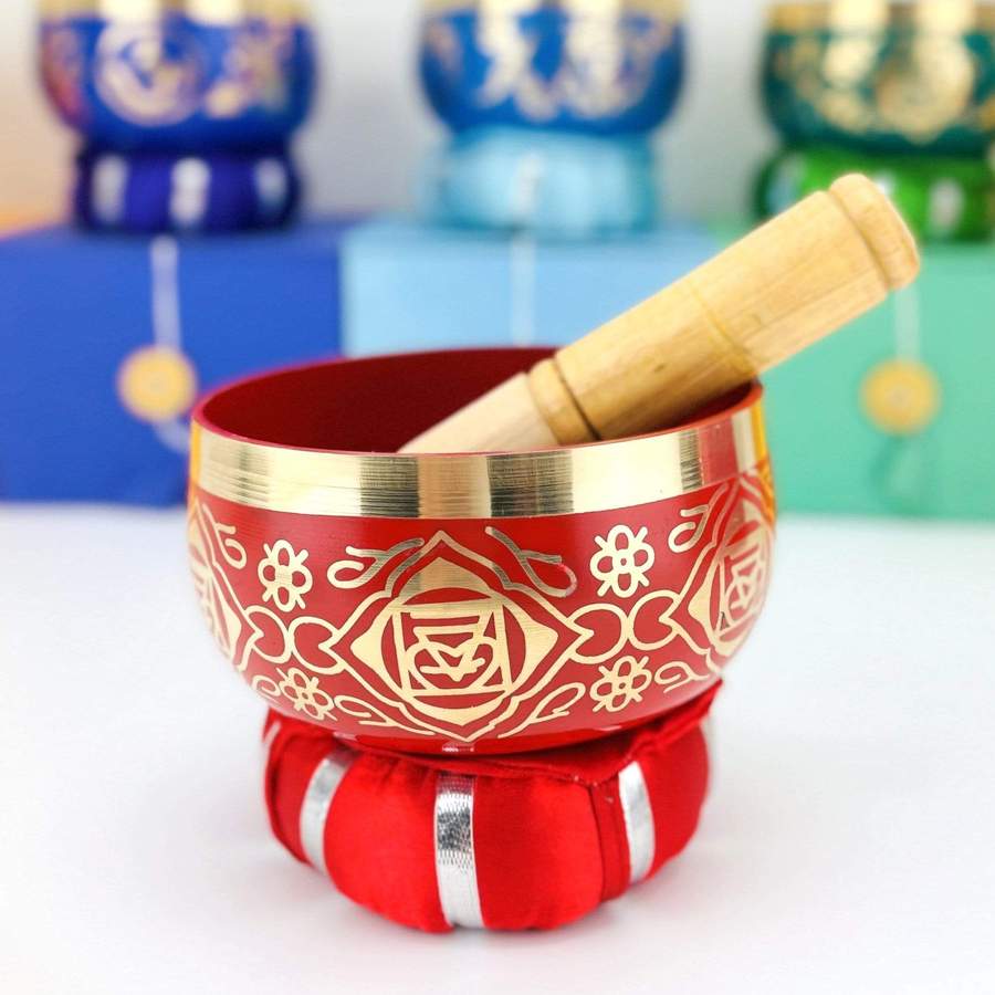 Brass Tibetan Singing Bowls - Chakra Bowls