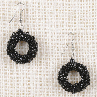 Mini Beaded Circle Earrings