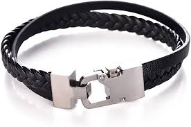 LOCK LEATHER BRACELET