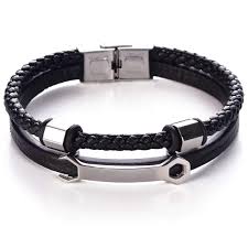 LOCK LEATHER BRACELET