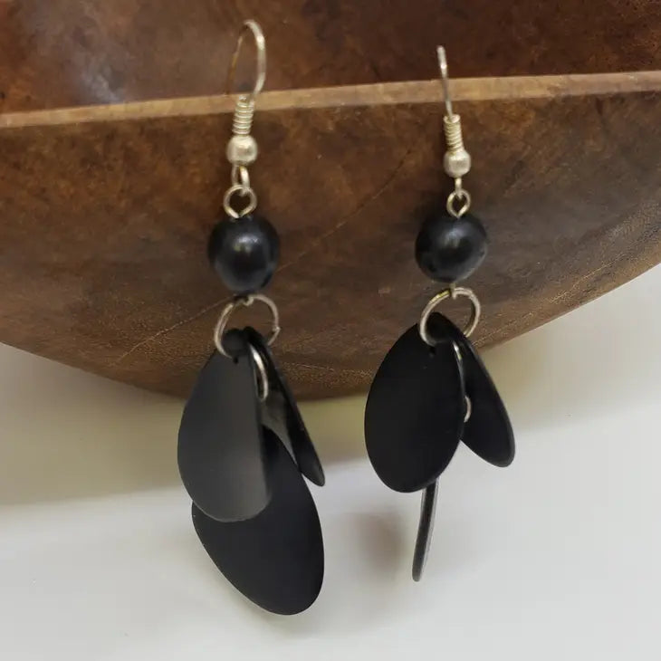 Tagua Nut Organic Nutshell Earrings by Peruvian Art