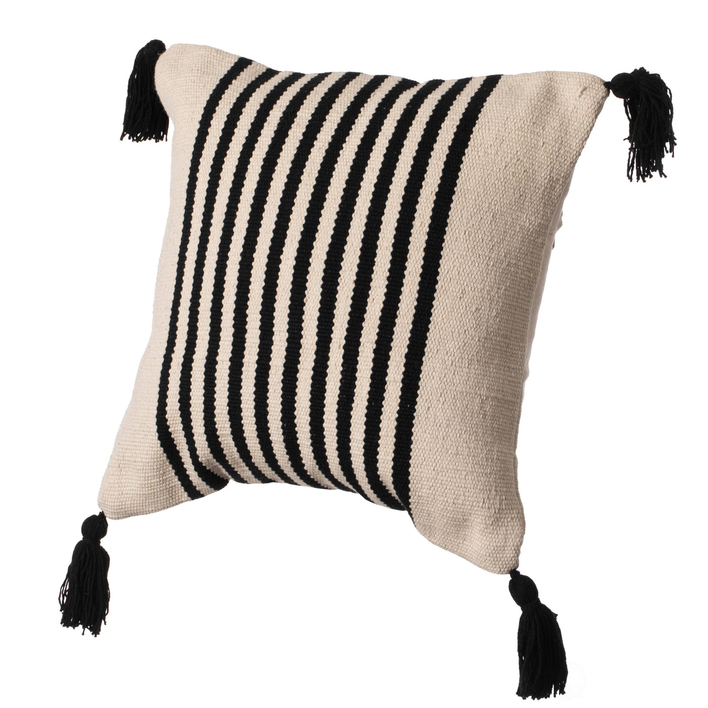 Throw Pillow Cover with Striped Lines - Quickway Imports - 16" Handwoven Cotton