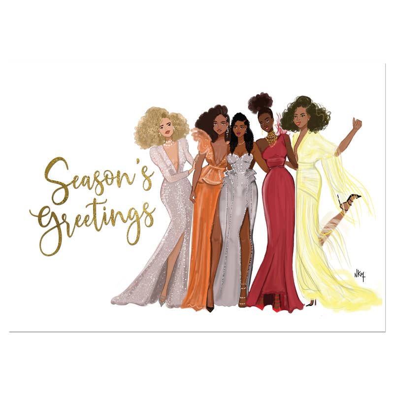 African American Expressions - Season's Greetings Sister Friends Christmas Card