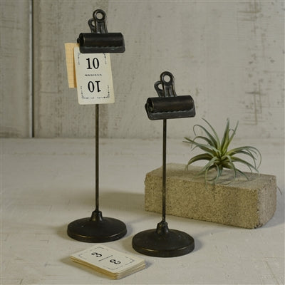 BOOKKEEPERS CLIP ON STAND, METAL, BLACk