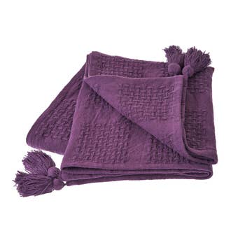 LR Home - Purple Winter Bloom Throw Blanket