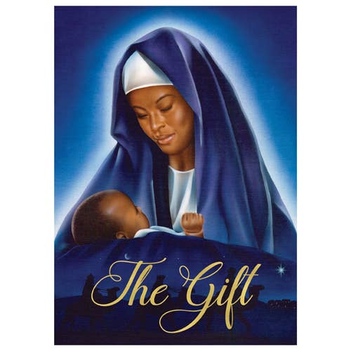 The Gift Nativity Christmas Card-African American Expressions