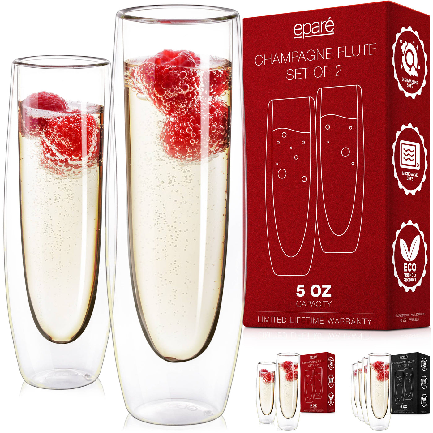 Eparé Double Wall Champagne Flute