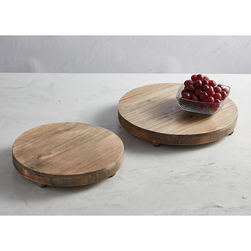 Round Footed Tray